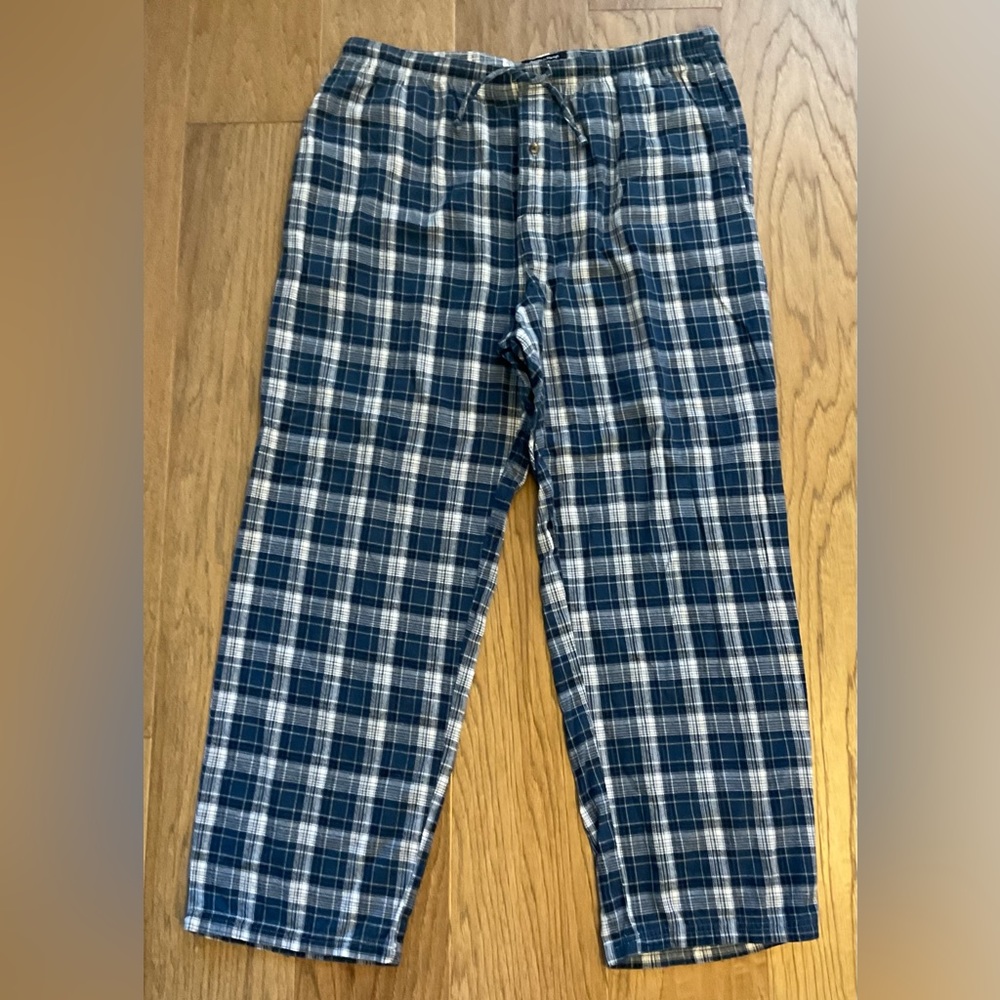 Men’s Blue Plaid Flannel Pajamas